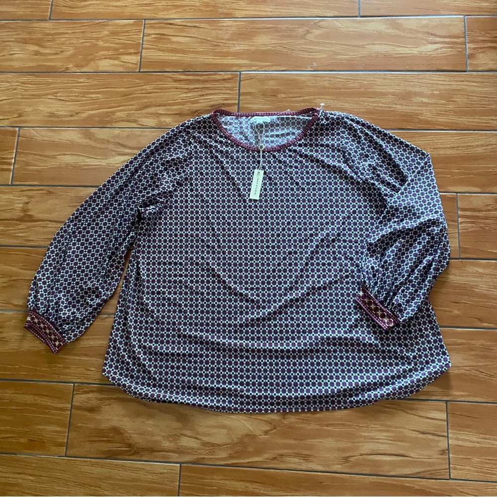 NWT Max Studio Knit Long Sleeves Top Tunic Plus Size 2X. #A4